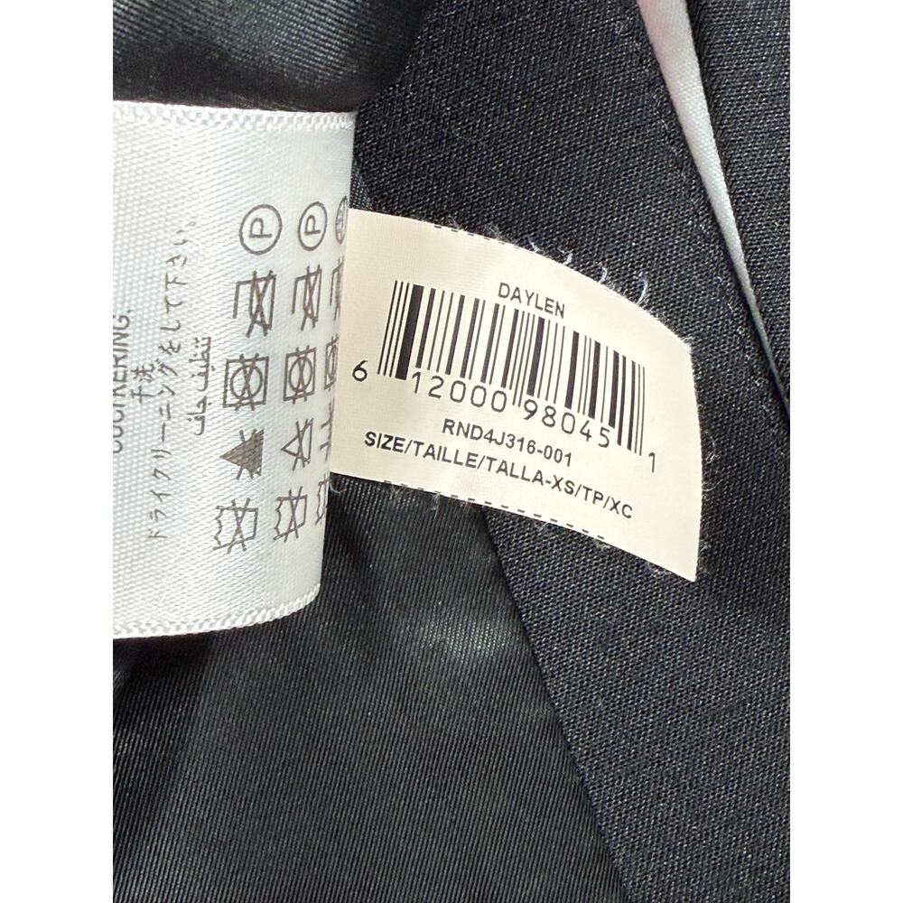 BCBGMAXAZRIA Womens Black Straight Fit Blazer Black Open-Back with Straps XS - Picture 12 of 12